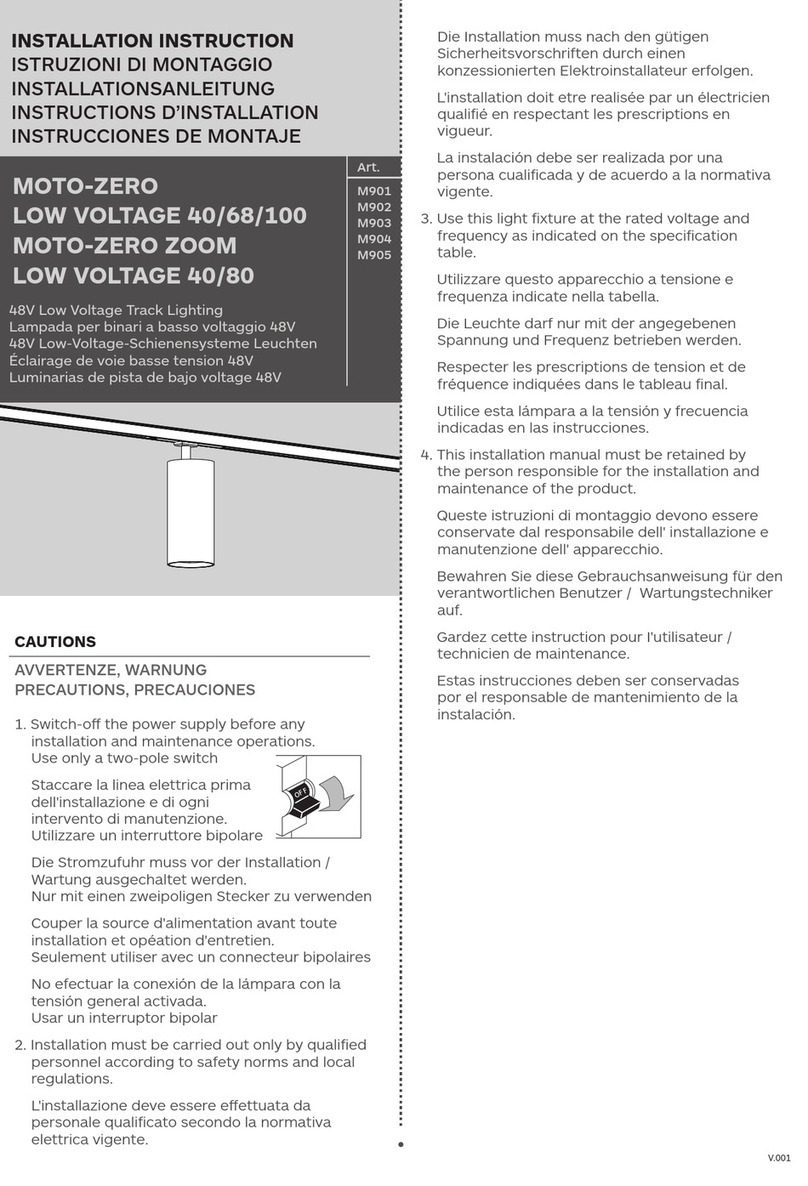 FormaLighting MOTO-ZERO LOW VOLTAGE 40 Installation instruction