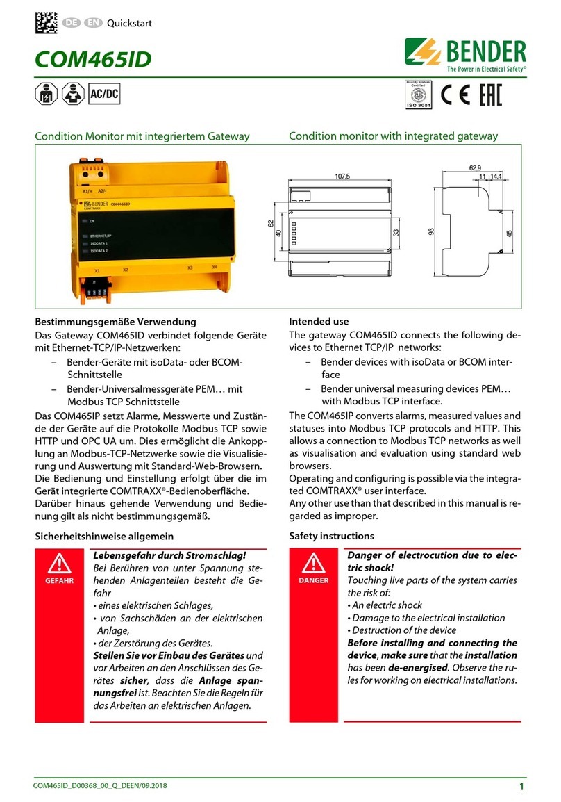 Bender COMTRAXX COM465ID User manual
