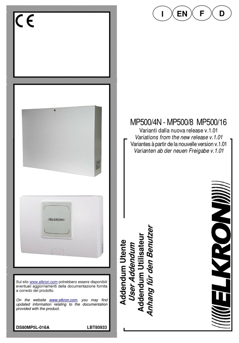 Elkron MP500/4N Installation and operating instructions