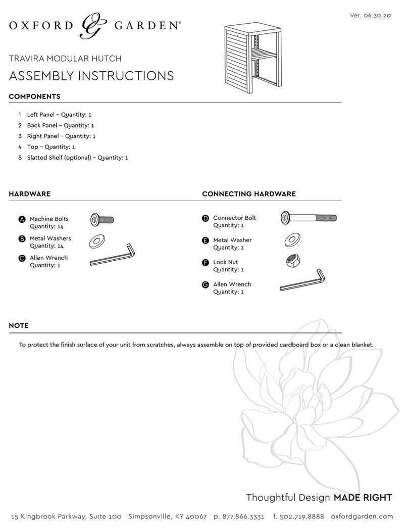 Oxford Garden TRAVIRA Assembly instructions
