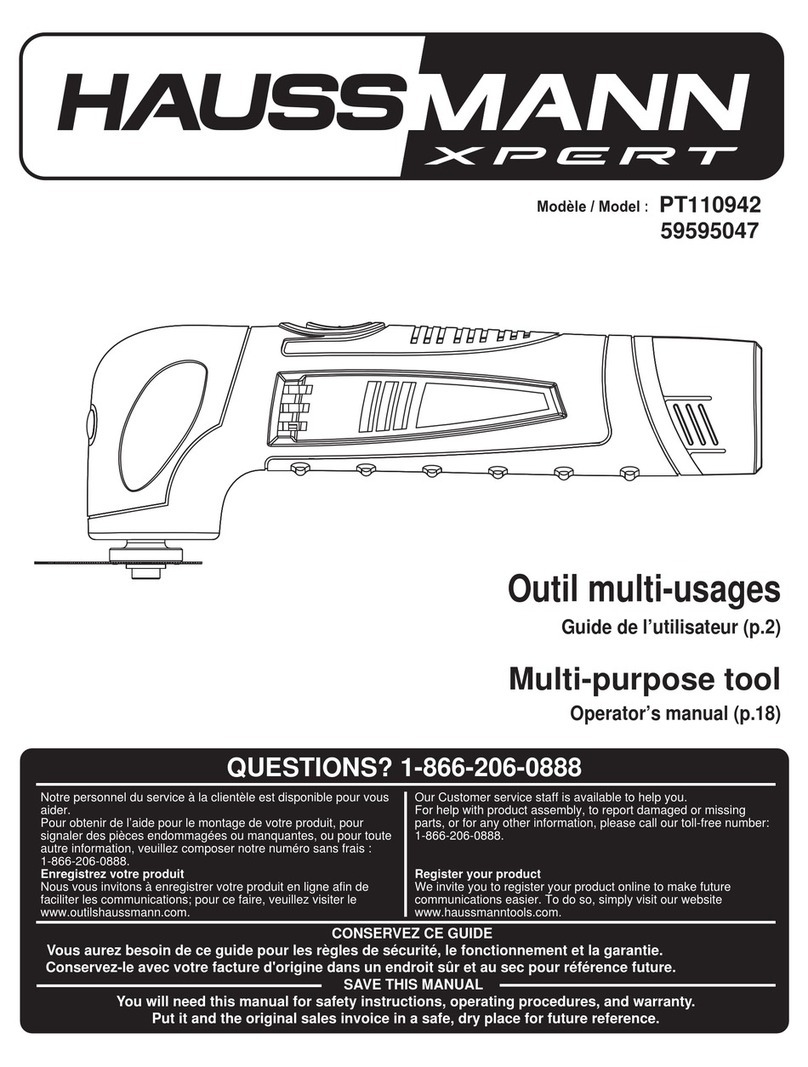 Haussmann Xpert PT110942 Operator's manual
