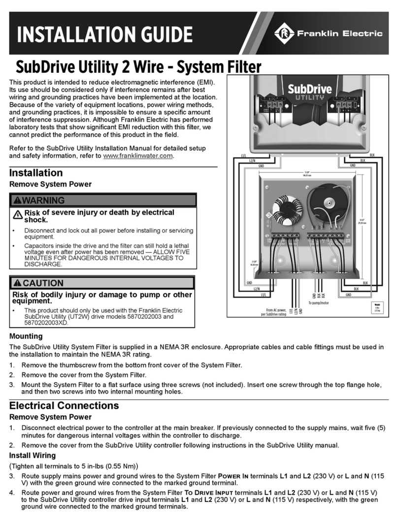 Franklin Electric SUBDRIVE UTILITY installation guide