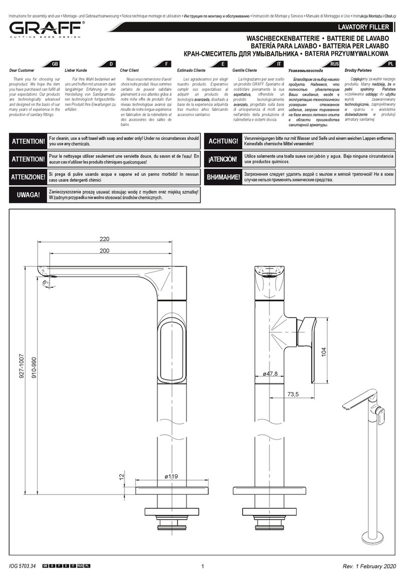 Graff ONDA E-6315-LM61N-T Operator's manual
