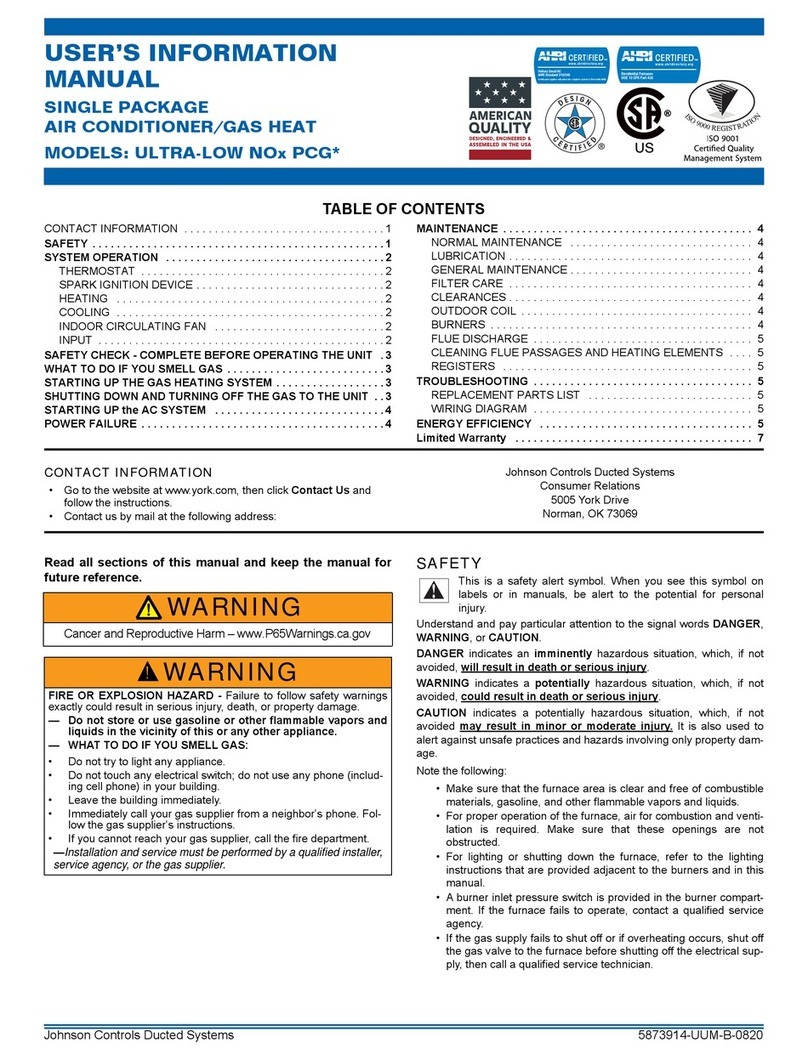 Johnson Controls Ultra-Low NO PCG Series Guide
