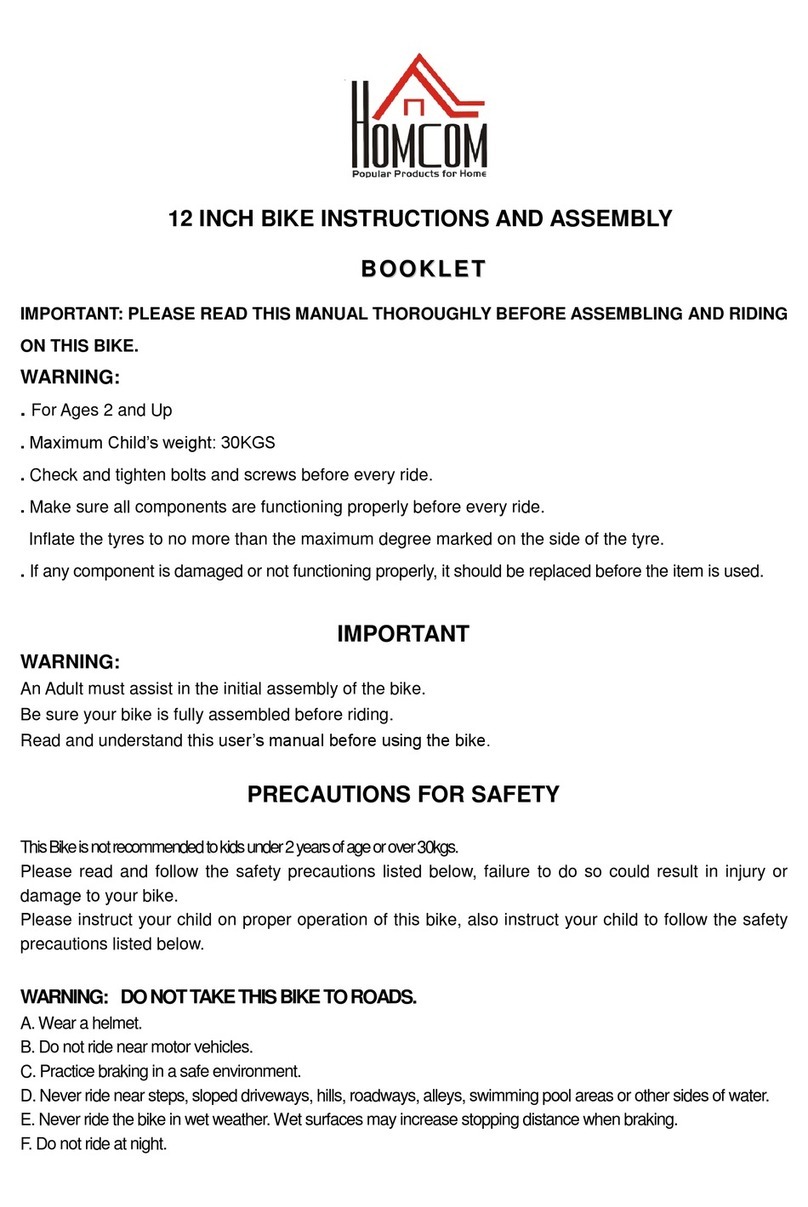 HOMCOM 53-0016 INSTRUCTIONS AND ASSEMBLY BOOKLET