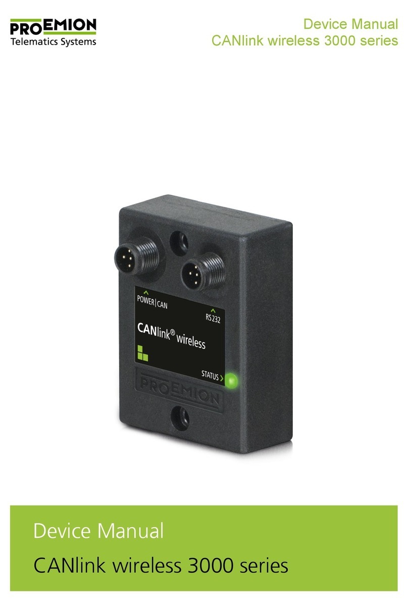 PROEMION CANlink wireless 3000 Series Application guide PROEMION CANlink wireless 3000 Series Application guide