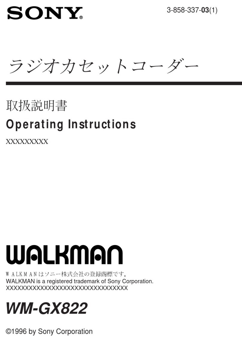 Sony WALKMAN WM-GX822 User manual