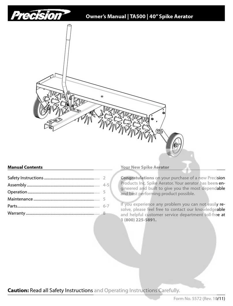 Precision TA500 owner's manual