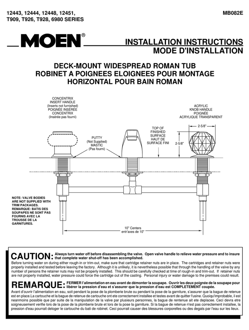 Moen 12443 Series installation instructions Moen 12443 Series installation instructions