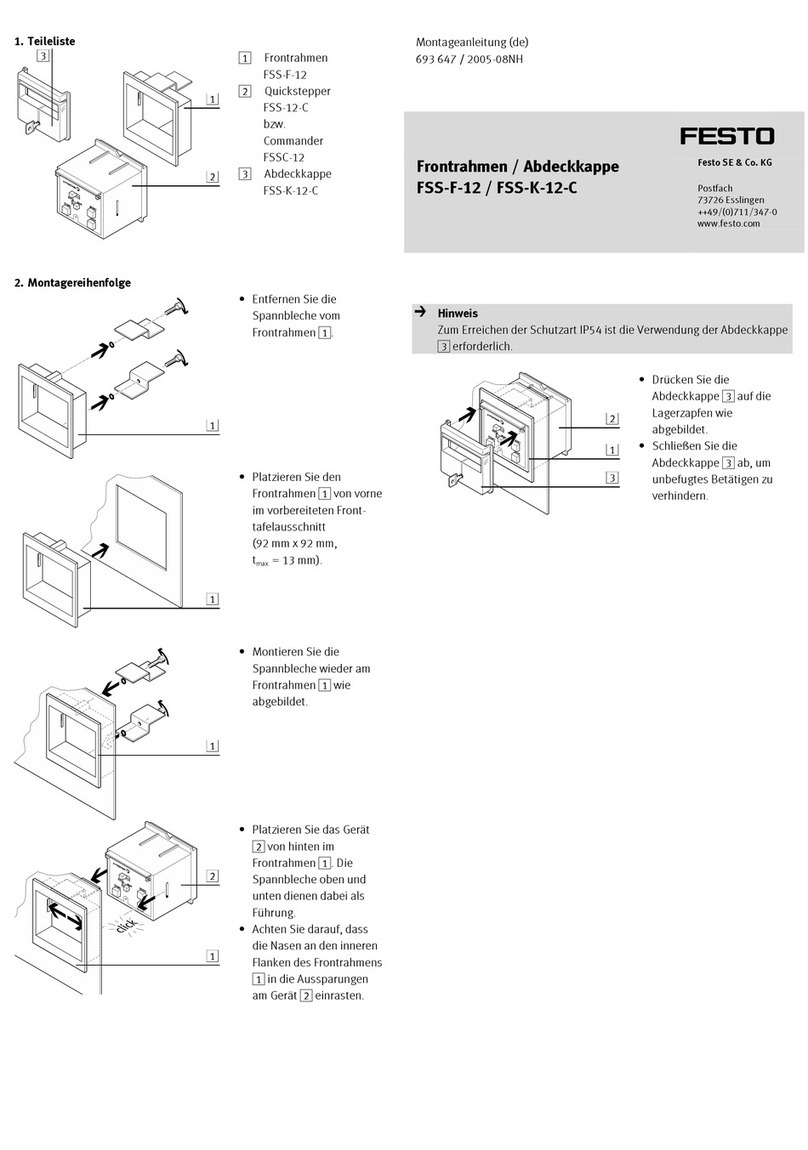Festo FSS-F-12 Assembly instructions
