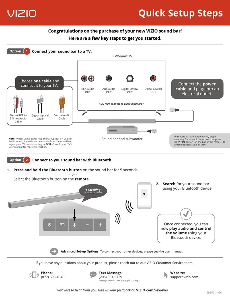 Vizio 1362121 Specification sheet Vizio 1362121 Specification sheet