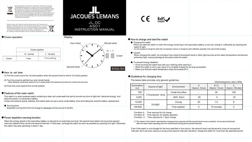 Jacques Lemans AS01 User manual
