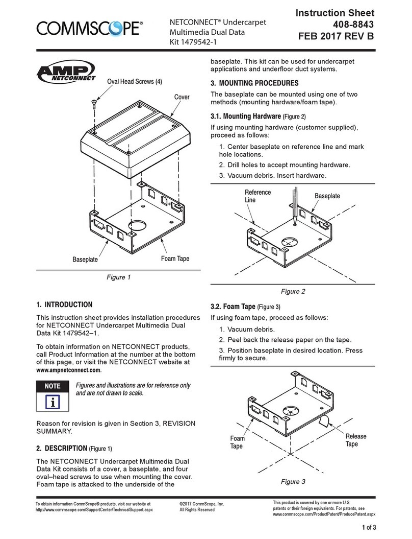 CommScope NETCONNECT 1479542-1 instruction sheet