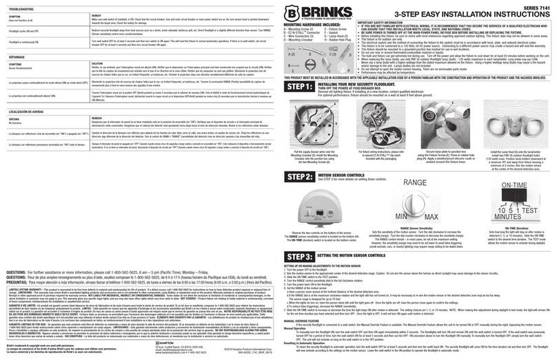 BRINKS 7141 Series installation instructions