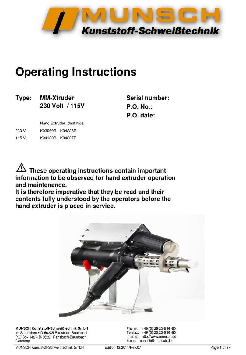 Munsch MM-Xtruder operating instructions