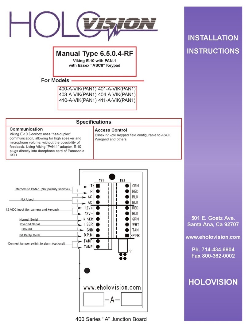 HOLOVISION 400-A-VIK manual