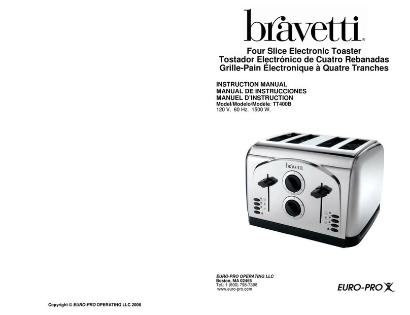 EUROPRO Bravetti TT400B instruction manual