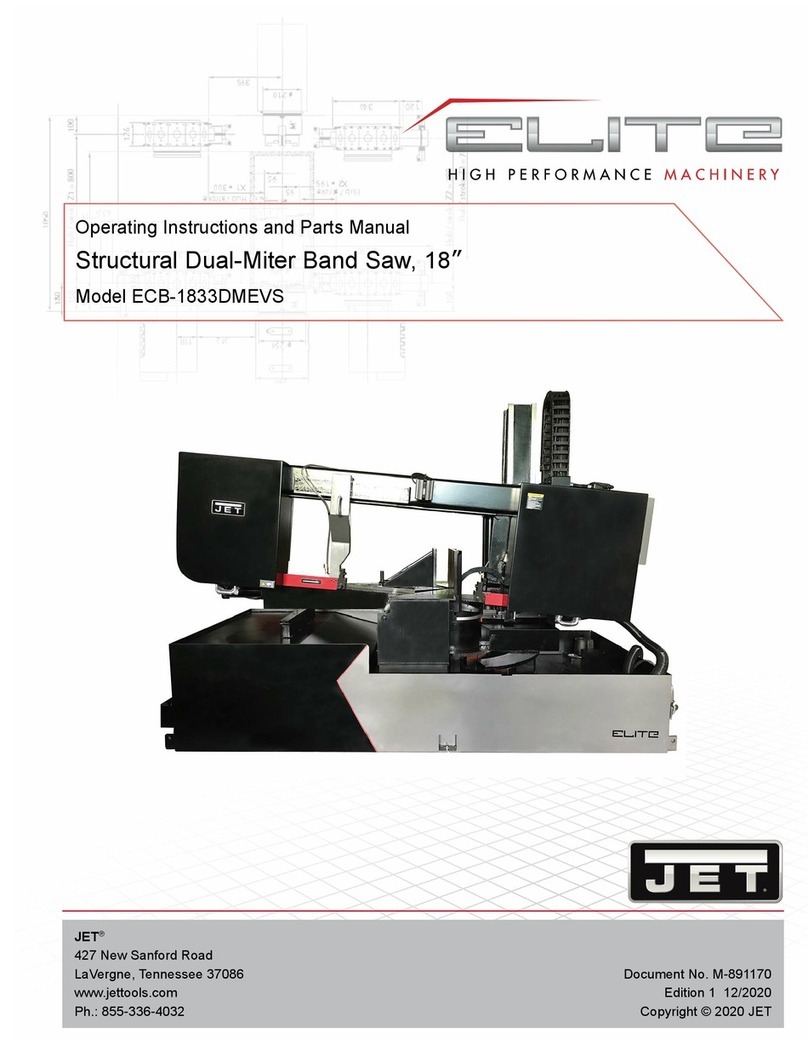 Jet Elite ECB-1833DMEVS Operating instructions and parts manual
