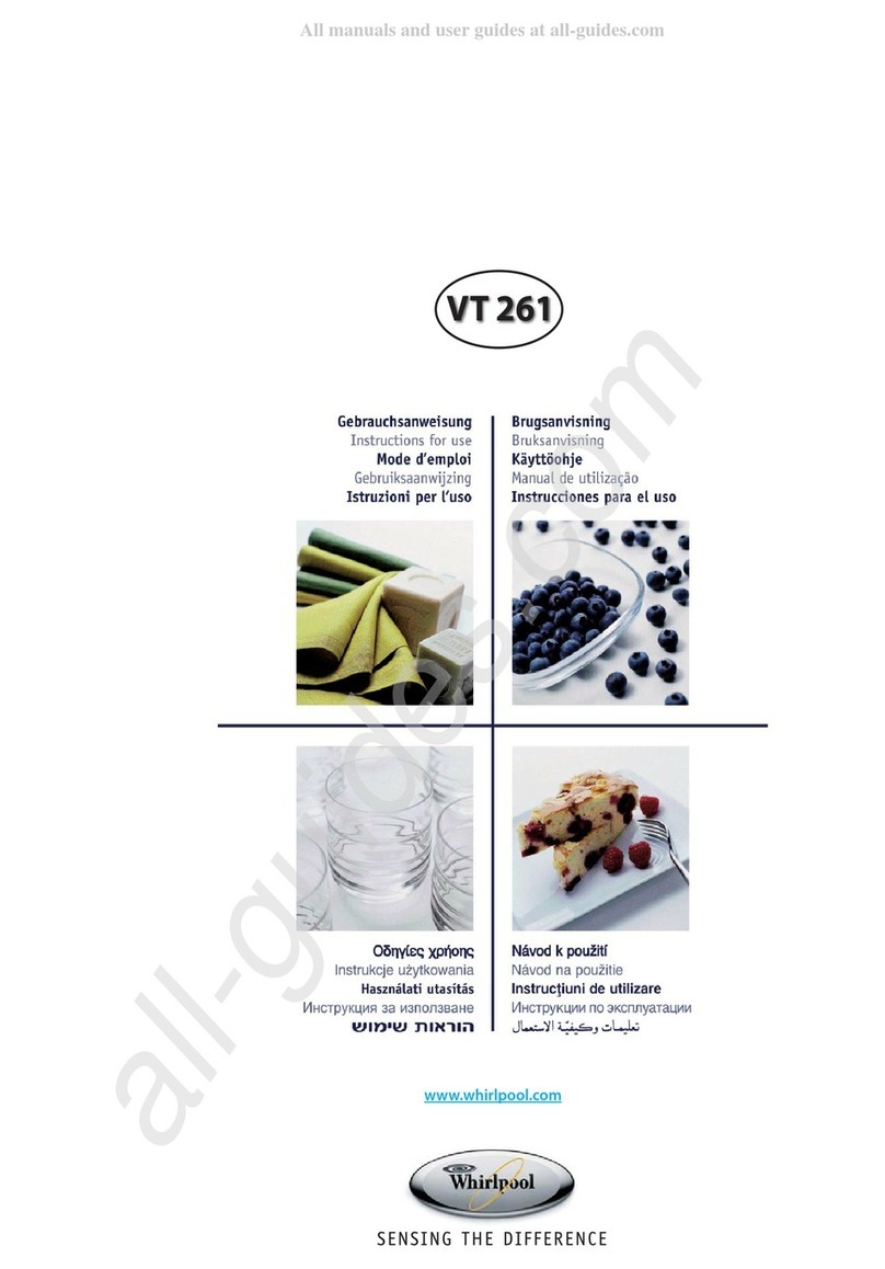 Whirlpool VT 261 Instructions for use