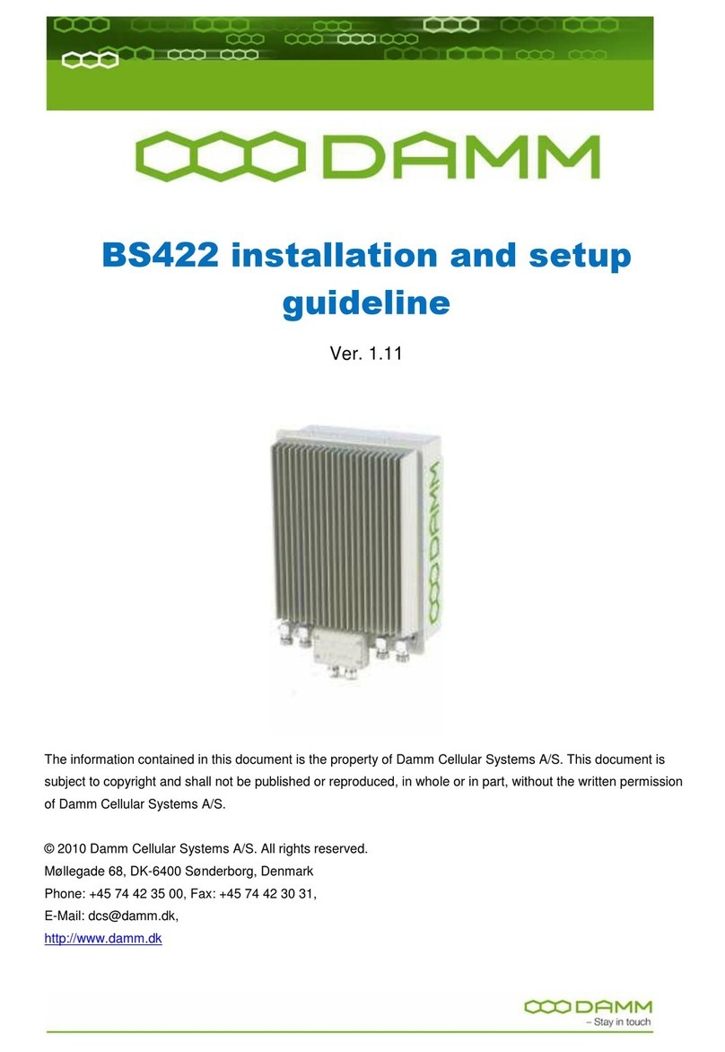 DAMM BS422 Installation and setup