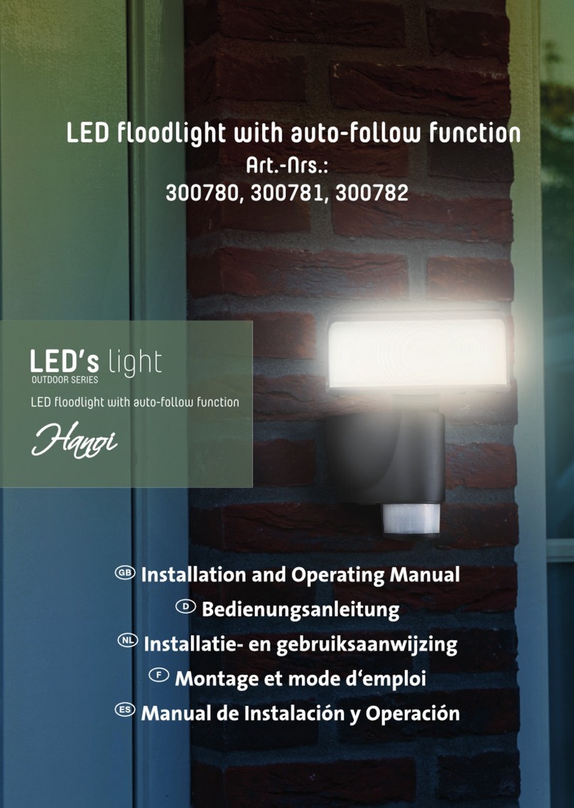 LED's light Hangi 300780 Installation and operating manual