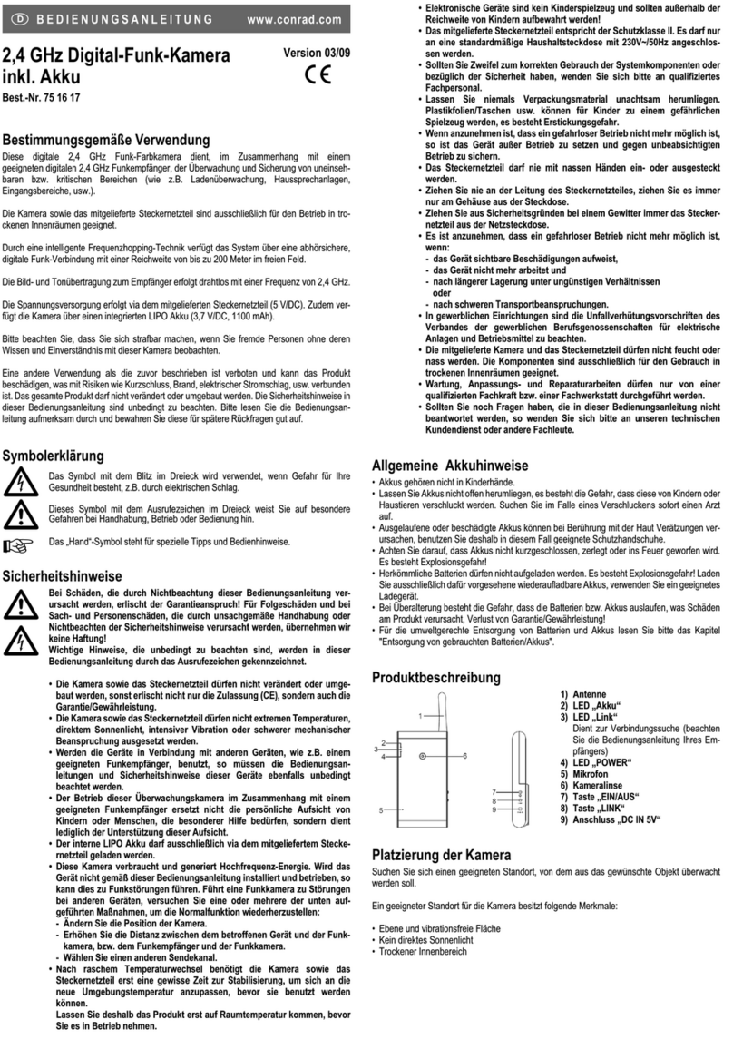 Conrad 75 16 17 User manual