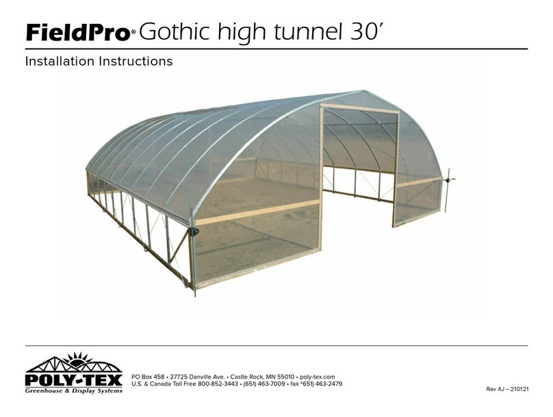 Poly-Tex FieldPro Gothic High Tunnel 30 installation instructions