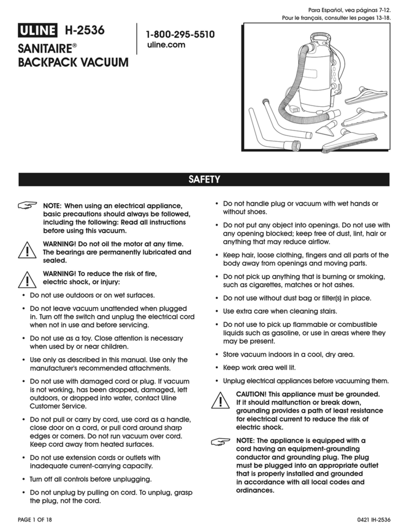 U-Line Sanitaire H-2536 User manual
