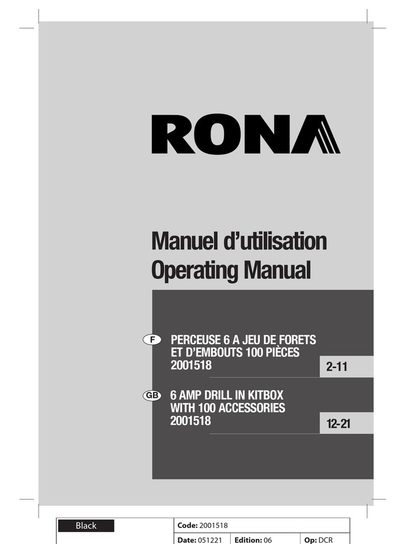 Rona 2001518 operating manual