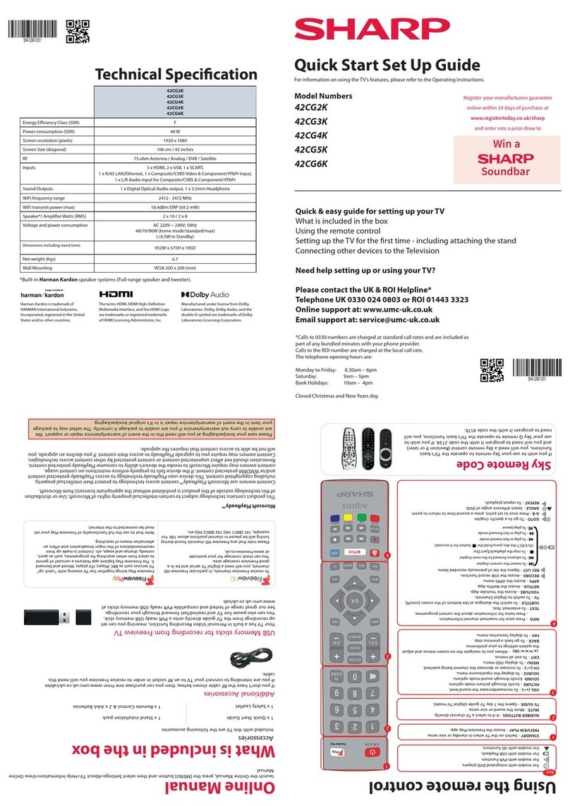 Sharp 42CG2K Technical manual