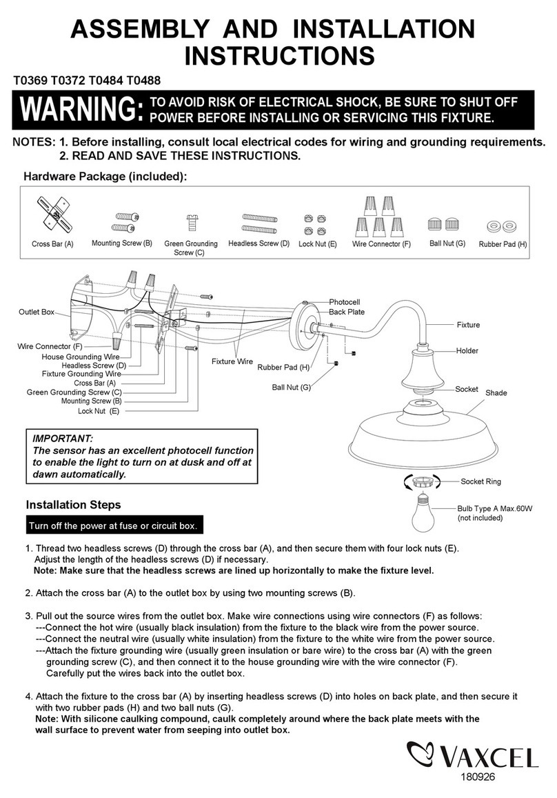 Vaxcel T0369 Instruction manual