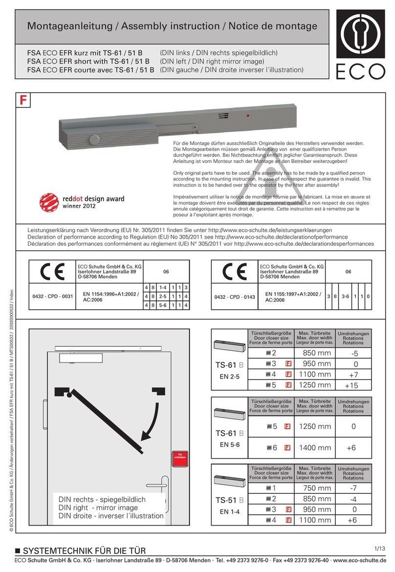 Eco FSA EFR TS-61 B Assembly instruction