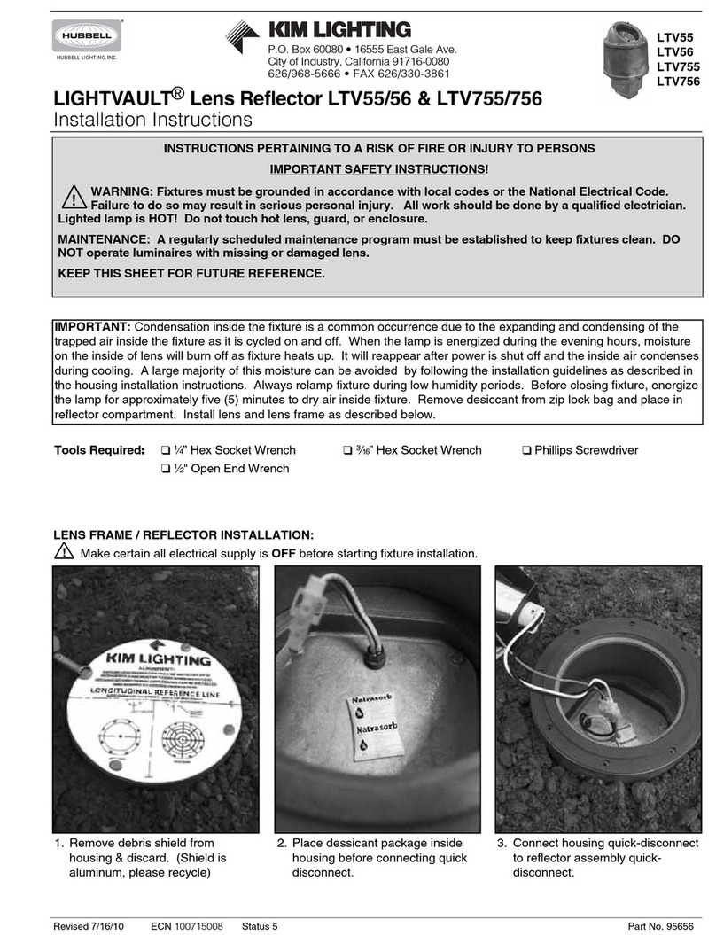 Hubbell KIM LIGHTING LIGHTVAULT LTV55 User manual