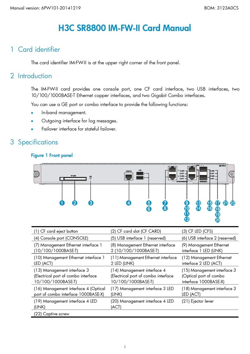 H3C SR8800 IM-FW-II User manual