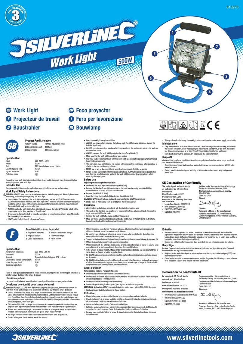 Silverline 613275 quick start guide