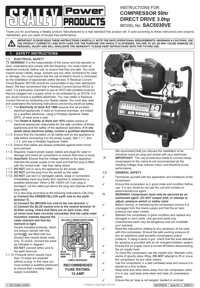 Sealey SAC5030VE instructions