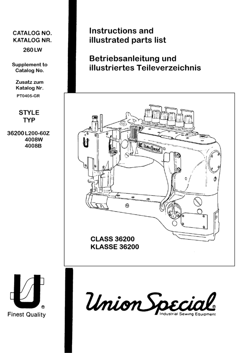 UnionSpecial CLASS 36200 Setup guide UnionSpecial CLASS 36200 Setup guide