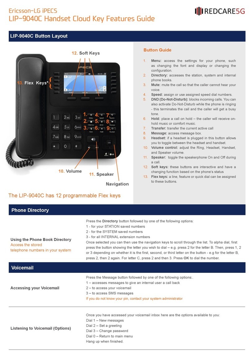 LG-Ericsson iPECS LIP-9040C Features guide