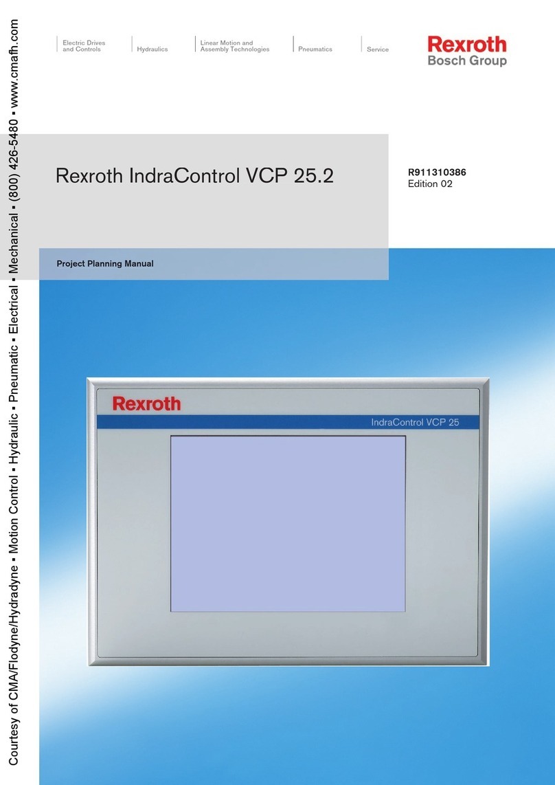 Bosch Rexroth IndraControl VCP 25.2 Project planning manual Bosch Rexroth IndraControl VCP 25.2 Project planning manual
