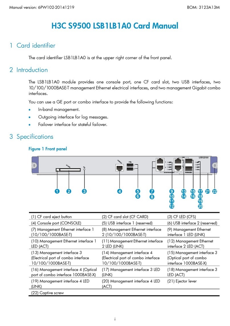 H3C S9500 LSB1LB1A0 manual