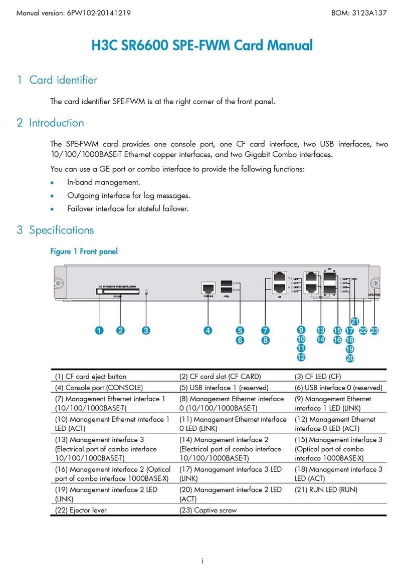 H3C SR6600 SPE-FWM manual