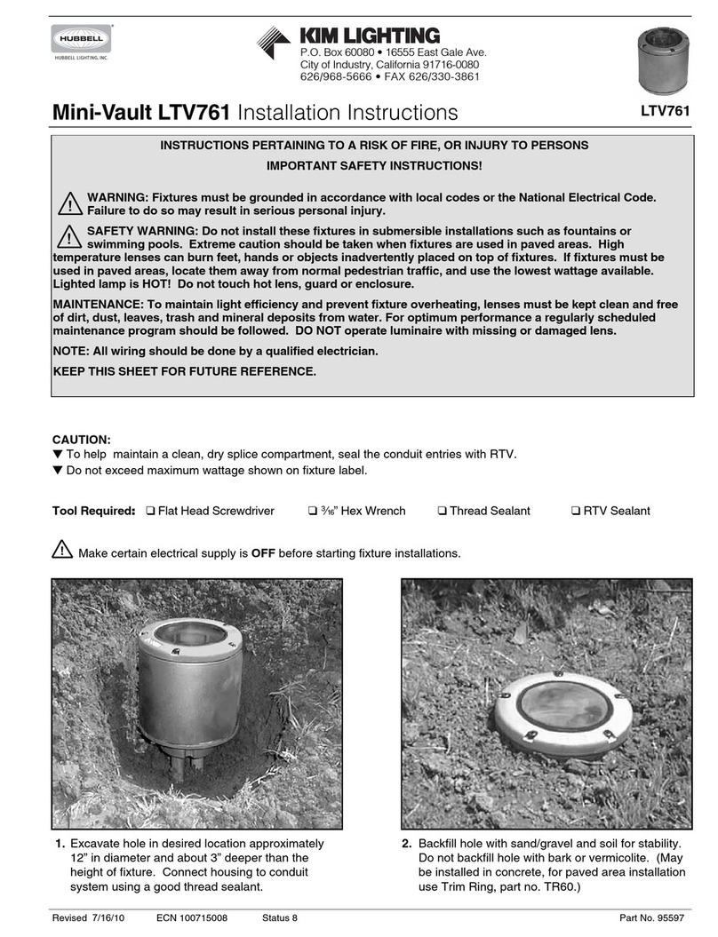 Hubbell Mini-Vault LTV761 installation instructions
