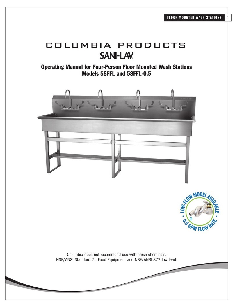 Columbia Products SANI-LAV 58FFL operating manual Columbia Products SANI-LAV 58FFL operating manual