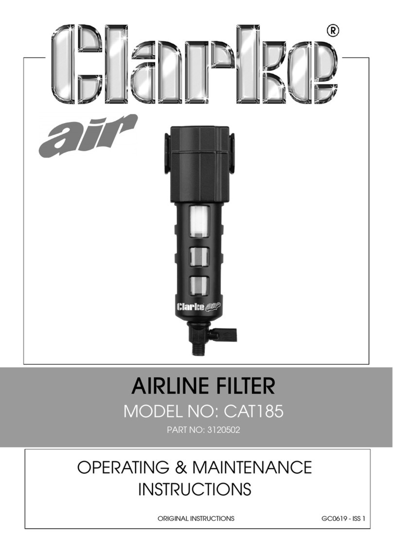 Clarke CAT185 Installation and operation manual Clarke CAT185 Installation and operation manual