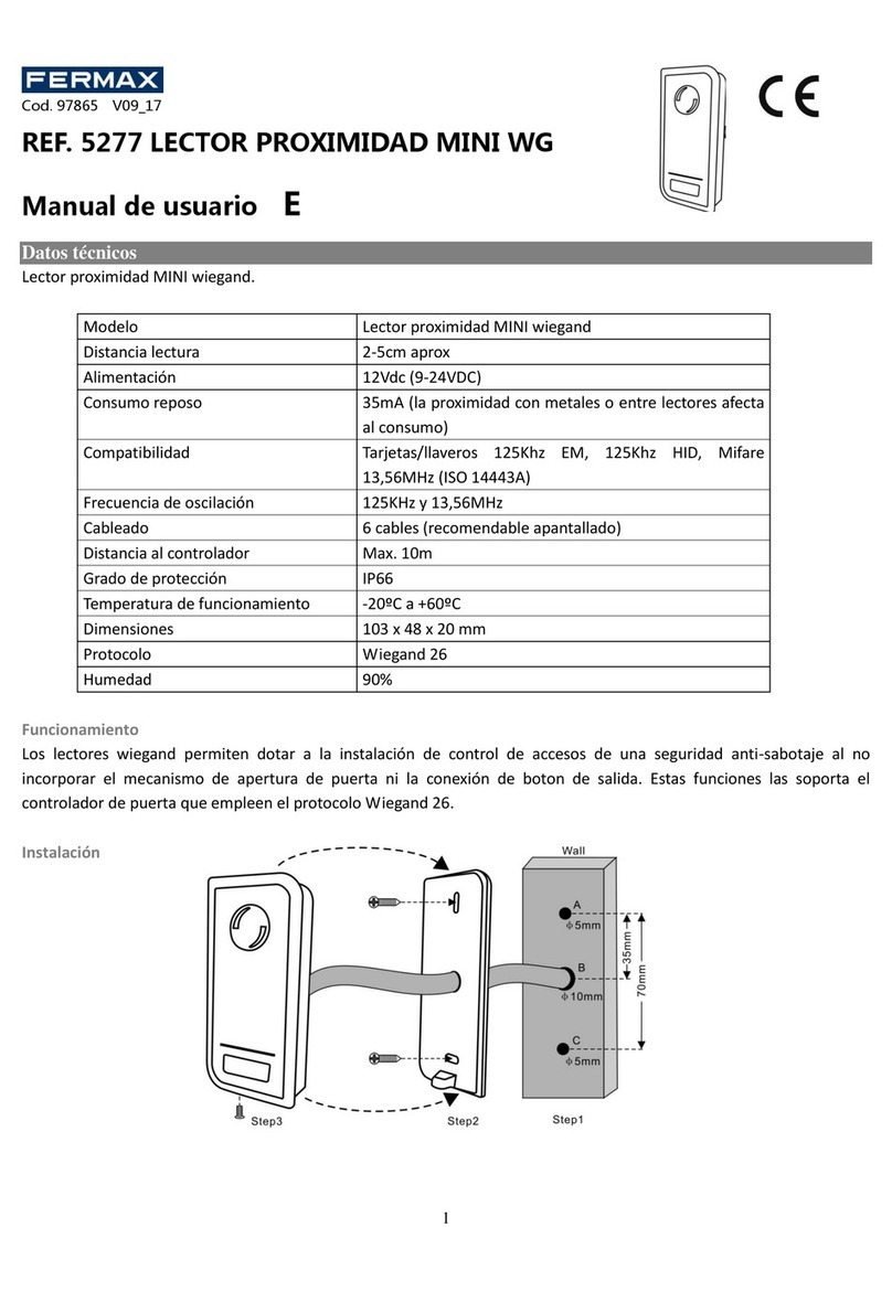 Fermax PROXIMITY READER MINI WG User manual