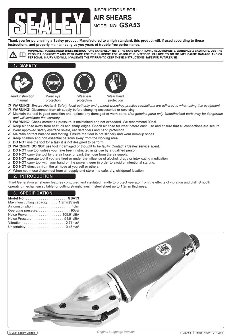 Sealey GSA53 User manual