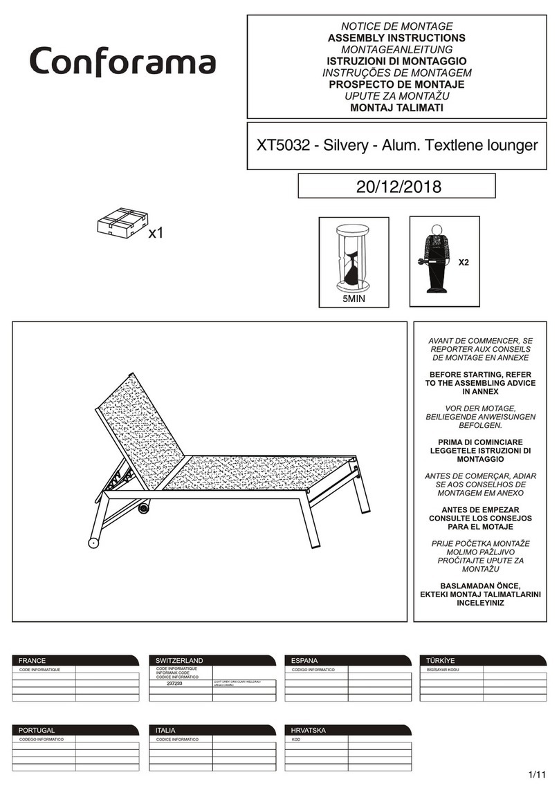 CONFORAMA XT5032 Assembly instructions CONFORAMA XT5032 Assembly instructions