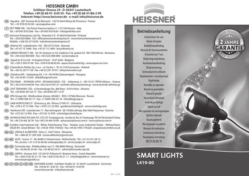 HEISSNER L419-00 Instructions for use HEISSNER L419-00 Instructions for use