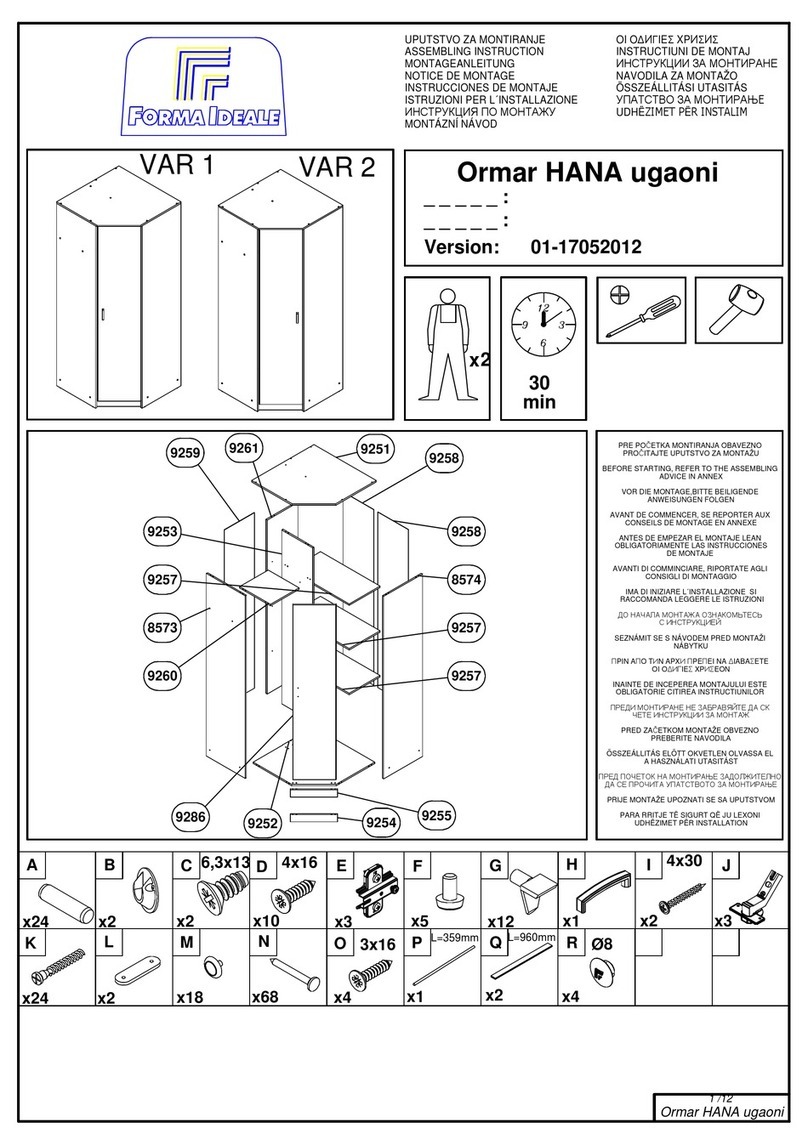 Forma Ideale Ormar HANA Assembling Instruction Forma Ideale Ormar HANA Assembling Instruction