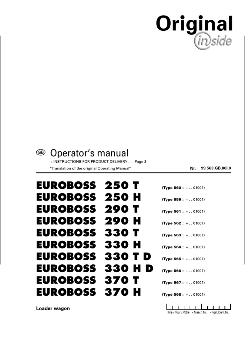 Pottinger Euroboss 250 T Operator's manual